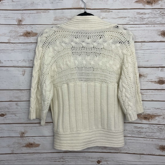 Daytrip Cream Open Knit Cardigan Sweater - Picture 2 of 8